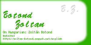 botond zoltan business card