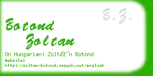 botond zoltan business card